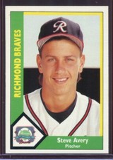 1990 CMC Baseball Steve Avery #277 Richmond Braves Rookie