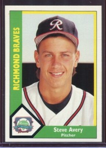 1990 CMC Baseball Steve Avery #277 Richmond Braves Rookie