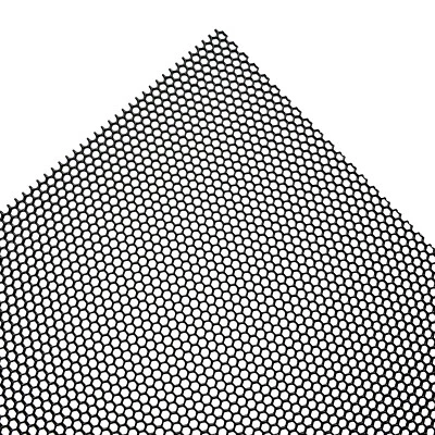 Stahl Hexagonal Lochblech HV2-2,5 Schwarz Gitter Stahl 1mm dick Blech Zuschnitt - Bild 1 von 3