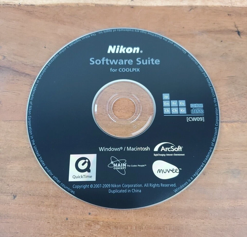 Nikon Coolpix Software Suite CW09 CD 2007-2009 For Windows / Macintosh - Image 1 of 1