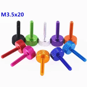M3,5x20 mm gerändelte Daumenschrauben PC Computerkoffer Handgriff Knöpfe Aluminium - Bild 1 von 5