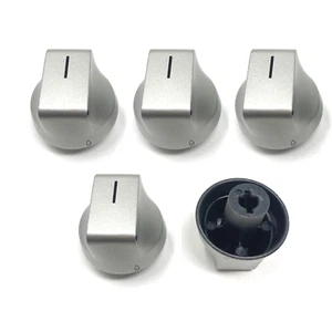 Manopola cucina Rex Electrolux Zanussi argento piano cottura - 5 pezzi - Foto 1 di 1