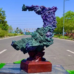 6,51LB Agata d'uva viola naturale cristallo di quarzo esemplare minerale granulare - Foto 1 di 21