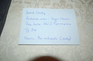 David Crosby, Pantalone uomo, Grigio chiaro, lana Tasmania 120's, tg 56 - Foto 1 di 7