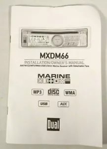 2010 Dual MXDM66 Marine Boot Empfänger Radio Installation/Besitzer Handbuch - Bild 1 von 6