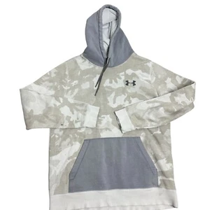 Under Armour Mens Size Medium Gray Camo Print Loose Fit LS Pullover Hoodie - Picture 1 of 8