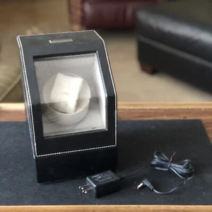 Orologio singolo Heiden a batteria o AC - pelle nera - EX usato condizioni - Foto 1 di 10
