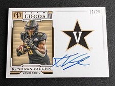 2020 Panini National Treasures Collegiate Ke'Shawn Vaughn #31 Team Logo Auto /25