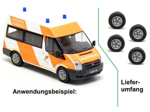 Mickon 90043 4x Stahlfelgen passend für Rietze Ford Transit Modelle 1:87 H0 - Picture 1 of 1