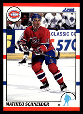1990 Score Canadian Mathieu Schneider #127 Montreal Canadiens NHL Hockey