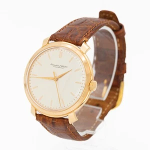 IWC International Watch Co Mens 18k Pink/Rose Gold Manual Wind Watch 37mm Case - Picture 1 of 6