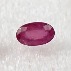 0.27ct Oval 4.8x3.0 mm Red Purplish Natural Ruby Precious Gemstone - ROL12 - Picture 1 of 7