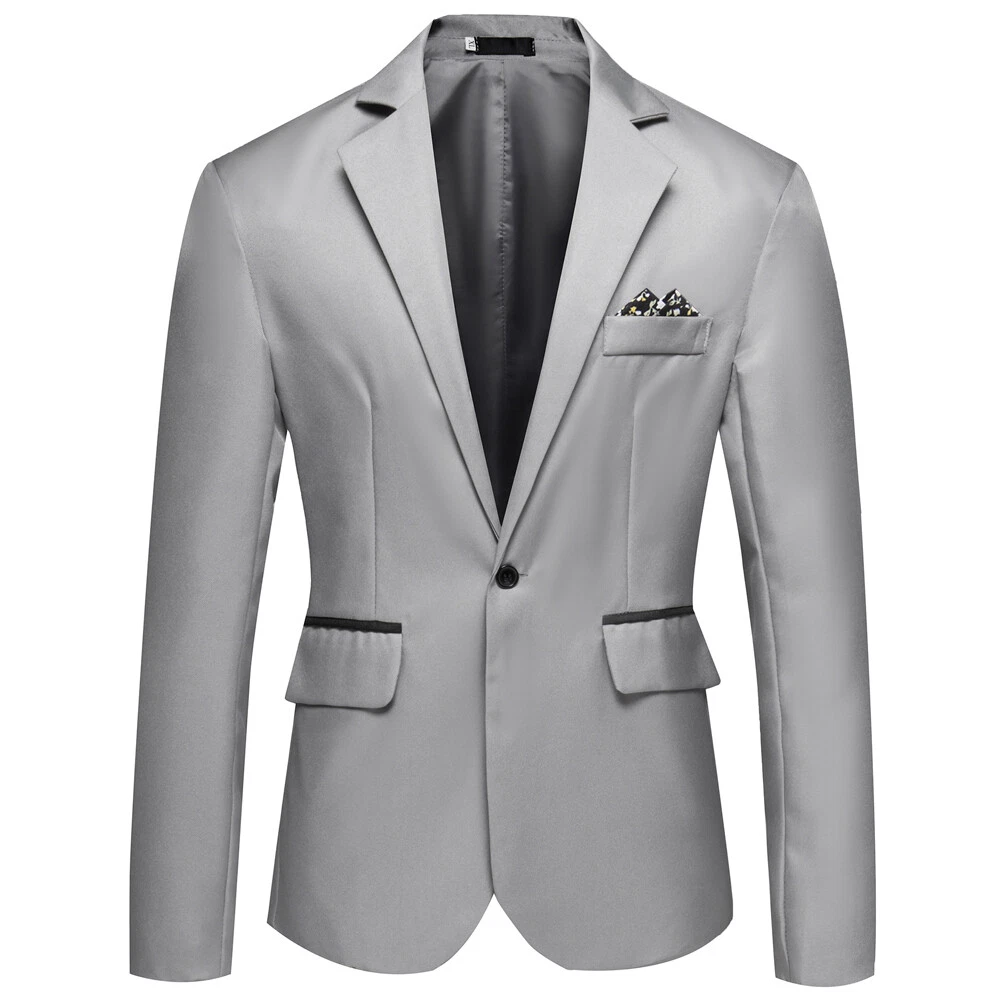 Gray One-Button Suits & Blazers for Men for sale | eBay