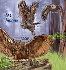 Ptaki drapieżne na znaczkach Niger 2015 MNH Sowy Earasian Eagle-Sowa Sowa 1v S/S