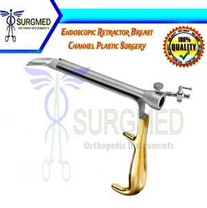 Breast retractor with endoscopic channel surgical instruments size 180mm x 25mm - Picture 1 of 2
