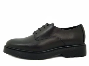 Francesine Donna Scarpe Derby in Pelle Nero Tacco Basso CINZIA SOFT - Foto 1 di 4
