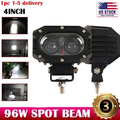 BRAVEWAY 4inch 48W Spot Led Work Light Fog Reverse Cube Pod For Offroad Truck SUV ATV 12V