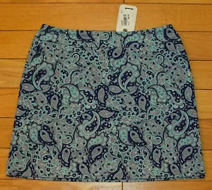 NWT EP New York Womens 18 Inch Pull On Golf Skort-Large Ret@$94 PAISLEY Stretch - Picture 1 of 8