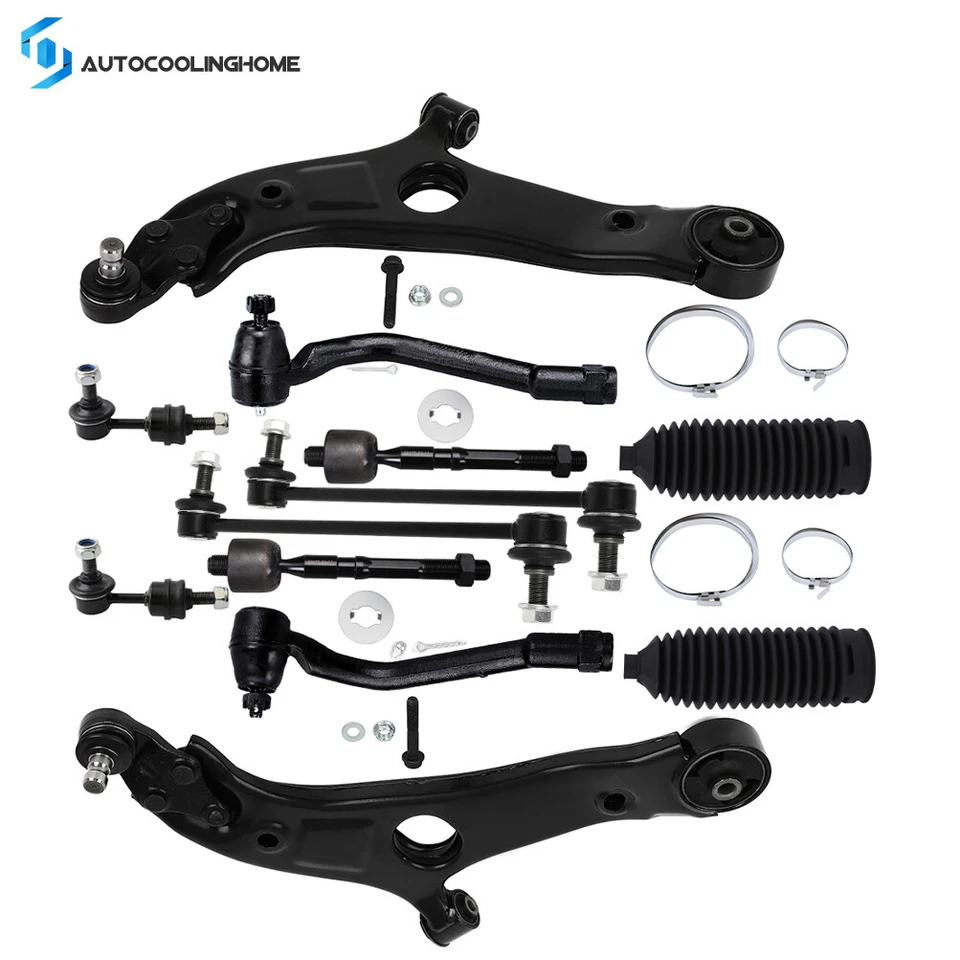 12x For 2012-2014 Hyundai Sonata Azera Front Lower Control Arm Tie Rod Sway Bar - Изображение 1 из 4