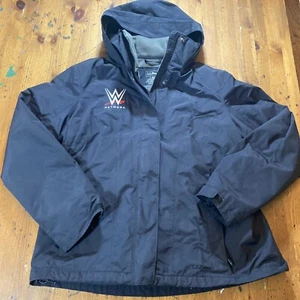 Abrigo de invierno LL Bean forrado de lana con logotipo de lucha libre WWE para mujer L negro WWF - Imagen 1 de 8