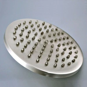 8 inch Round Brushed Nickel Brass Bathroom Rainfall Shower Head Zsh273 - Picture 1 of 8