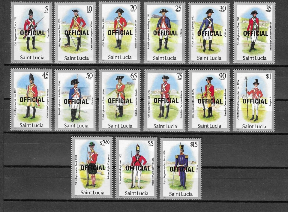 ST LUCIA 1985 SG O13/O27 MNH - Изображение 1 из 1