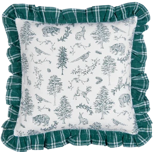 Kissenhülle Kissenbezug 40 x 40 cm Baumwolle Wald Tiere Wild Forest Clayre & Eef - Bild 1 von 3