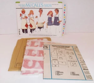 MCCALL'S 5826 Vintage 1977 Pattern for Aprons w Iron-On Letters Uncut Misses/Men - Picture 1 of 6