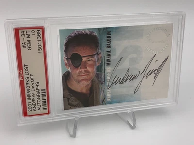 ANDREW DAVOFF AUTO Inkworks Karte LOST as MIKHAIL BAKUNIN Signed PSA GEM MINT 10 - Bild 1 von 4