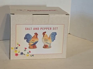 Cracker Fass Hahn Keramik Salz und Pfeffer Set Neu Offene Box - Bild 1 von 12