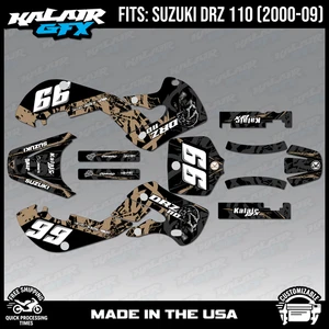 Graphics Kit for Suzuki DRZ110 2000-2009 Revolt Series - Tan - Picture 1 of 4