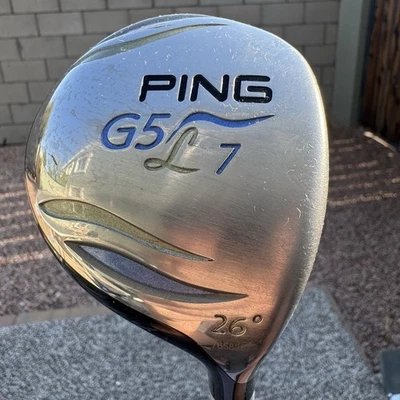 Ping G5L 7 Feminino Madeira Fairway 26* Eixo Grafite 42” Bom - Imagem 1 de 4