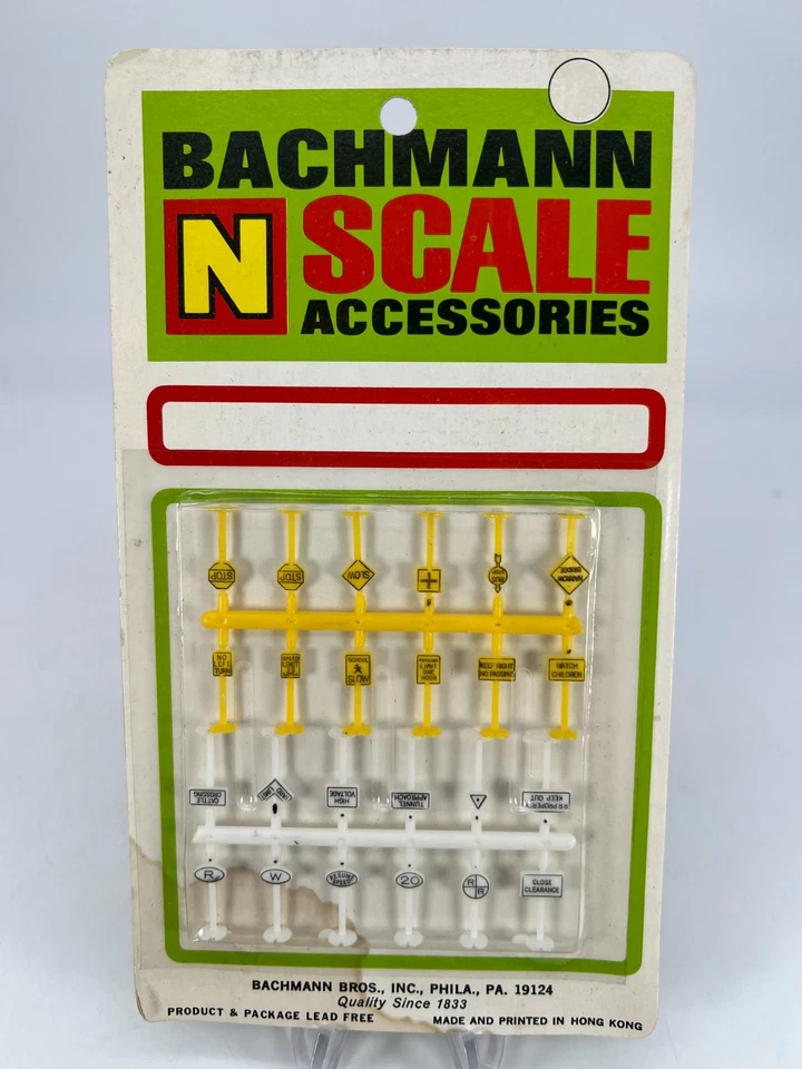 Bachmann #7013 N Scale Railroad and Street Signs Model Train Layout Accessory - Image 1 of 4