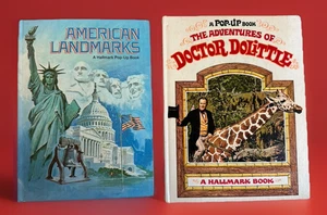 Set Of 2 Hallmark Pop-Up Books American Landmarks Dr. Dolittle - Picture 1 of 23