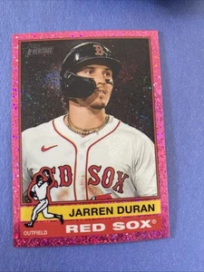 2025 Topps Heritage Pink Sparkle Chrome SP JARREN DURAN Boston Red Sox - Imagen 1 de 2