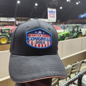 All American Congress Quarter Horse 2024 Mütze Kappe verstellbar Druckknopf schwarz NEU NEU - Bild 1 von 10