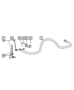 Genuine Mopar Stabilizer Bar Link Assembly Right 5290768AC - Picture 1 of 4