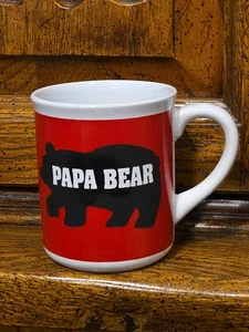 Papa Bear 12 Unzen Kaffeetasse von Dan Dee rot schwarz weiß - Bild 1 von 6