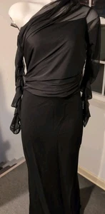 Marcella Manhattan One-Shoulder Ponte Knit Gown Size M - Picture 1 of 6