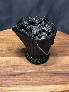 Vintage Miniature “Coal Hod” Handcrafted From Genuine Coal V.C.P 1980 Bucket - Picture 1 of 7