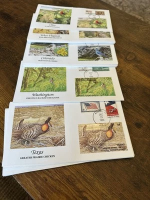 Rare 35 circulated US stamps - 1980s Bird National Audubon Society BEAUTIFUL! - Image 1 of 4