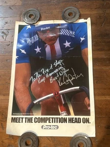 um 1990 Pro-tec Helm Adv. Poster, Ken Carpenter, signiert, Radsport, 17,5 x 25 Zoll - Bild 1 von 14