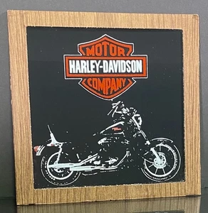 Vintage HARLEY DAVIDSON Motor Company Carnival Fair Prize Mirror 12 x 12 - Picture 1 of 3