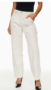 Aritzia Denim Forum The Lou Low Rise Carpenter Utility Cargo Jeans 28L Bone 25 - Bild 1 von 15