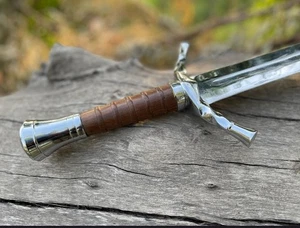 Handgeschmiedetes High Carbon Stahl Wikinger Schwert scharf kampfbereit Mittelalter Schwert - Bild 1 von 9