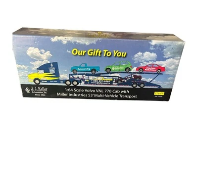 SpecCast J.J. Keller 1:64 Volvo VNL 770 Cab, Miller Multi Vehicle Transport READ - Image 1 of 4