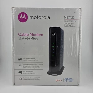 Motorola MB7420 16x4 686 Mbps DOCSIS 3.0 Single Ethernet Port Cable Modem NEW - Picture 1 of 6