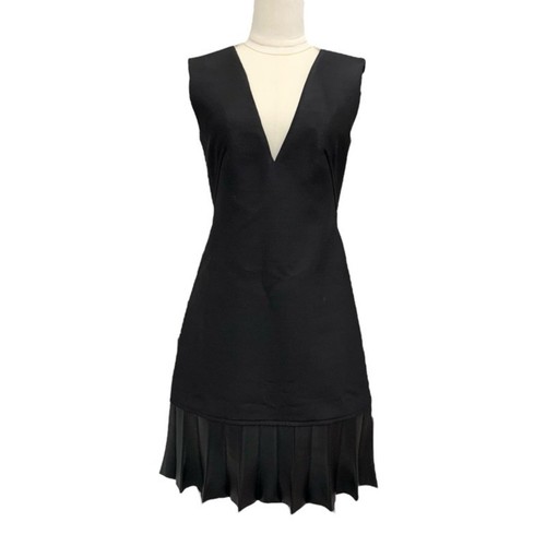 LOUIS VUITTON（LV） Abito Louis Vuitton Finn Flounce Mikado senza maniche nylon nero usato0