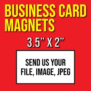 Individueller Visitenkartenmagnet - Senden Sie uns Ihr Bild oder Ihre Datei! - je 3,5 x 2 Größen - Bild 1 von 4