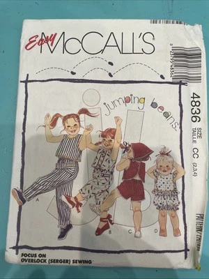 McCall's 4836 Toddlers Tops, Pants, Capria, Shorts, Bloomers, And Scarf Sz 2T-4T - Image 1 of 2